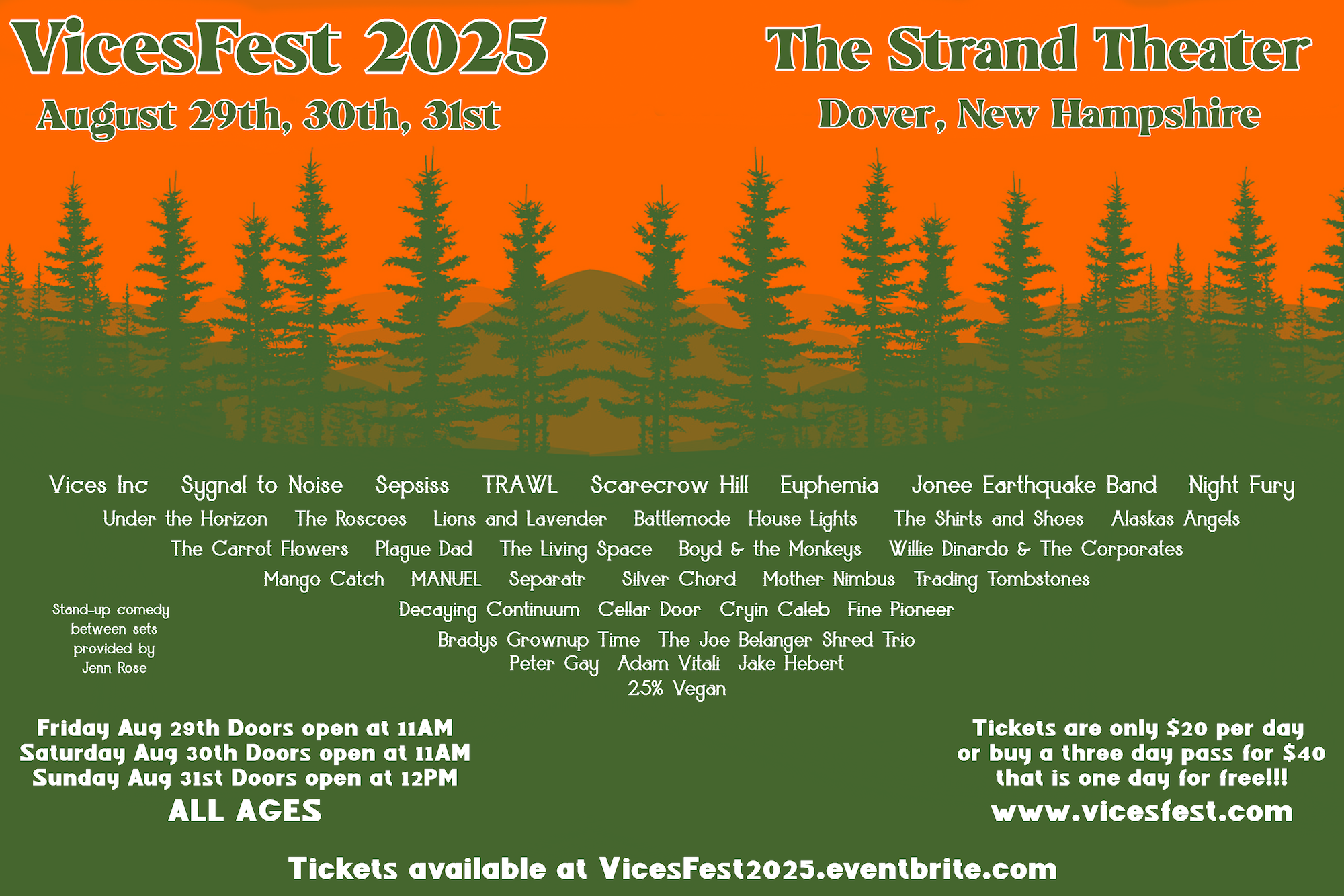 VicesFest 2025 - Dover, New Hampshire - August 29-30-31