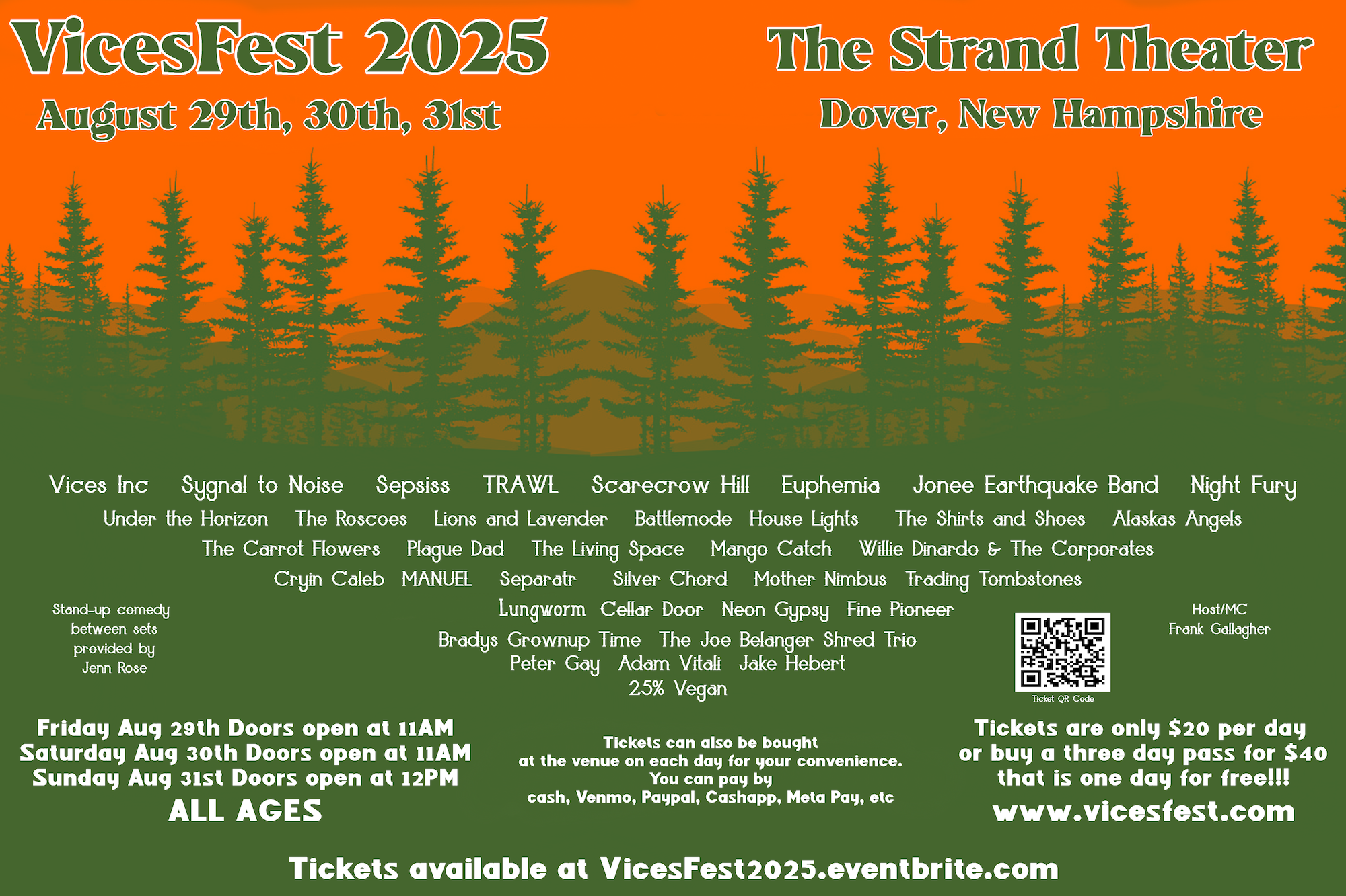 VicesFest 2025 - Dover, New Hampshire - August 29-30-31